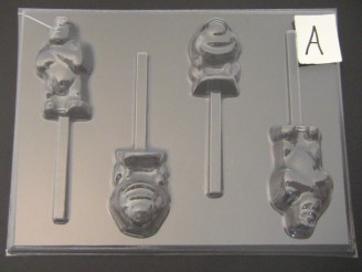 487sp Monster Co Full Body Chocolate Candy Lollipop Mold FACTORY SECOND